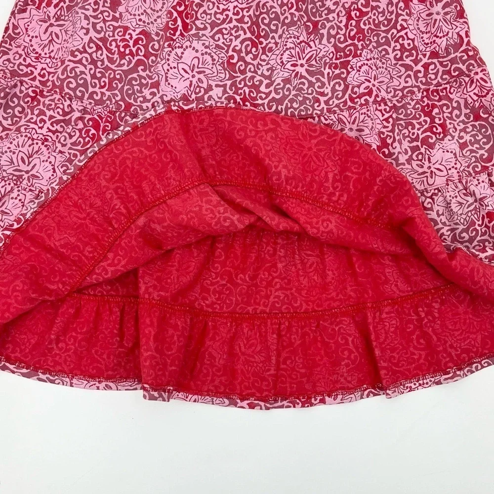 Fresh Produce Floral Tiered Cotton Flare Skirt XL